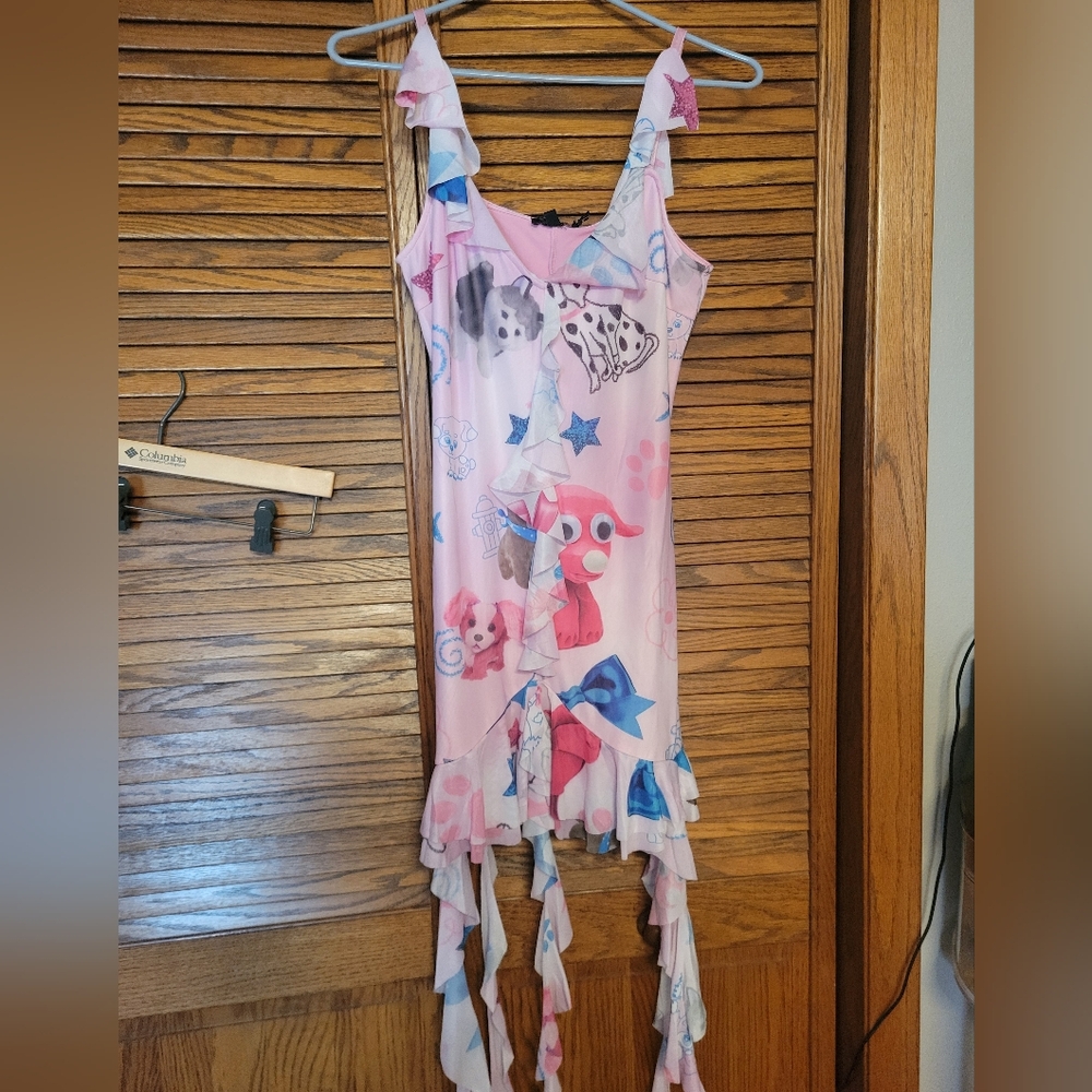 Generation Kiss NWT Dolls Kill Plushie Paradise Mini Dress Puppies‎ Size Medium